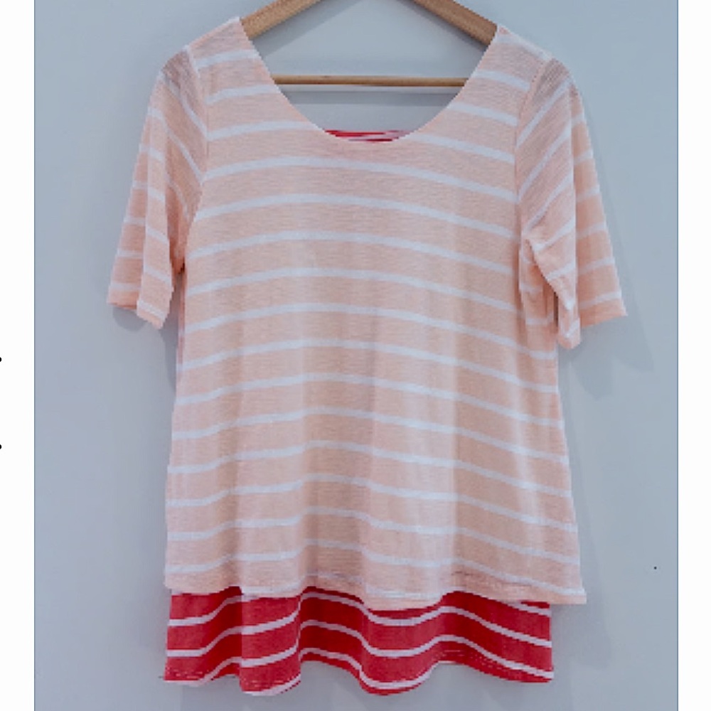 Anthropologie - Puella Striped Layer Swing Top - Small